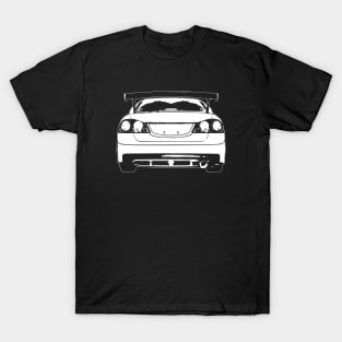 White Civic Type R FD2 Back View Sketch Art T-Shirt